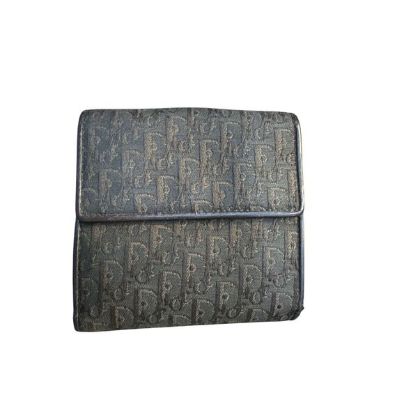 218 Dior Trotter Canvas Folding Wallet - Authentic
